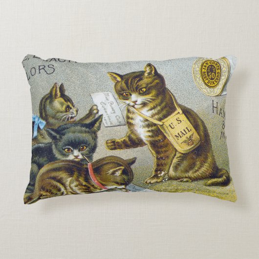 糸の貿易カード1880年 アクセントクッション (正面)