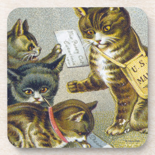 糸の貿易カード1880年 コースター