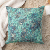 糸またはスポンジ状の青と灰色の絡み クッション (ブランケット)