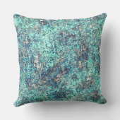 糸またはスポンジ状の青と灰色の絡み クッション (裏面)