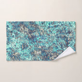 糸またはスポンジ状の青と灰色の絡み バスタオルセット (ハンドタオル)