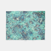 糸またはスポンジ状の青と灰色の絡み フリースブランケット (正面(横))