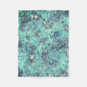 糸またはスポンジ状の青と灰色の絡み フリースブランケット (正面)