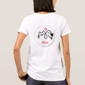 糸よくはしゃぐ付き猫 | かわいい猫好きTシャツ Tシャツ (裏面)