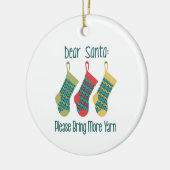 糸をもっと持って来る セラミックオーナメント (左)