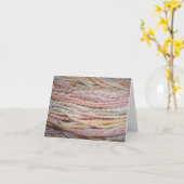 糸を糸で挟む カード (黄色い花)