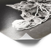 糸を絡めた子猫 フォトプリント            (角)