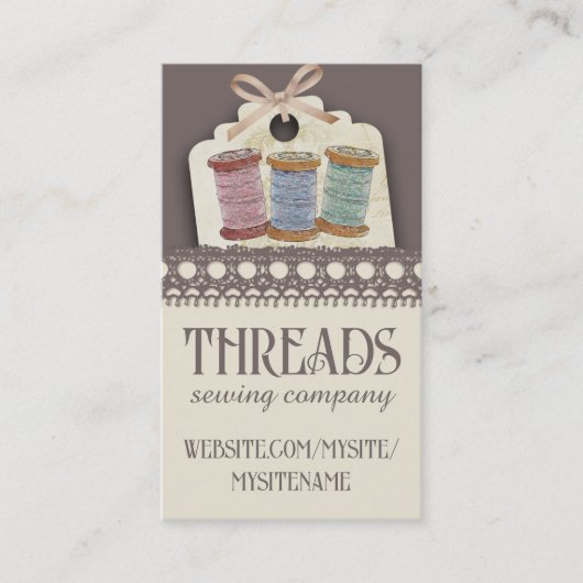 糸カスタム糸の裁縫の色スプール 名刺 (正面)