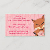 糸カスタム編み物製カラーフォックス玉 名刺 (裏面)