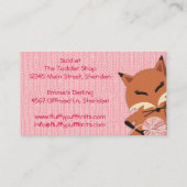 糸カスタム編み物製カラーフォックス玉 名刺 (裏面)