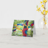 糸カラフル爆破アートノートカード カード (黄色い花)