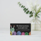 糸カラフル糸編み物針ビズカード 名刺 (スタンド正面)