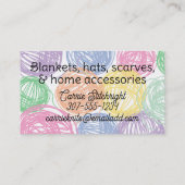 糸カラフル糸編み物針ビズカード 名刺 (裏面)