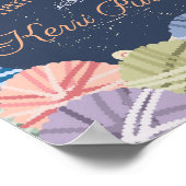 糸カラフル編み物の玉 ポスター (角)