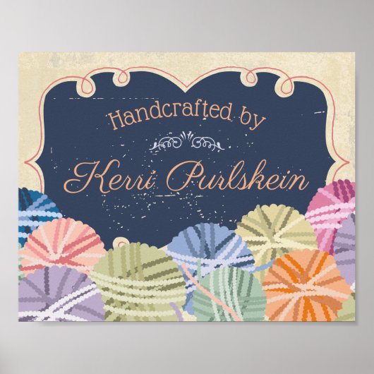 糸カラフル編み物の玉 ポスター (正面)