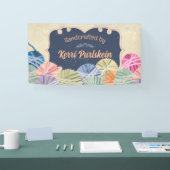 糸カラフル編み物クラフトショーブース 横断幕 (トレードショー)