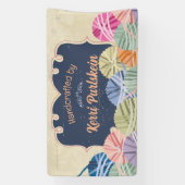 糸カラフル編み物クラフトショーブース 横断幕 (縦)