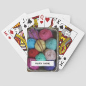 糸カラフル編み物名前をカスタムする トランプ (裏面)