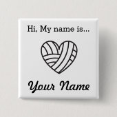 糸ハート・ニット・クロシェ・クラフツパーティー 缶バッジ (正面)