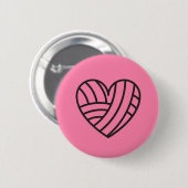 糸ハート・工芸品 缶バッジ (正面&裏面)