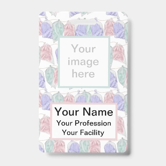 糸バッジの綿バッグ バッジ (正面)