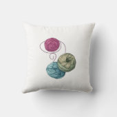 糸パーソナライズされた愛好家の親編ニット猫 クッション (裏面)