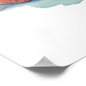 糸パーソナライズされた愛好家の親編ニット猫 ポスター (角)