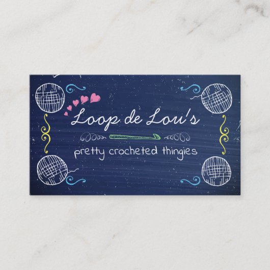 糸フェイクを作る際に使う丸板かぎ針玉 名刺 (正面)