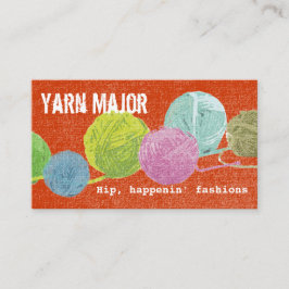 糸ポップ・アートの玉編み物かぎ玉 名刺