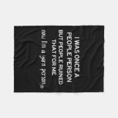 糸人おもしろい編み物のクロチェットユーモアギフト フリースブランケット (正面(横))