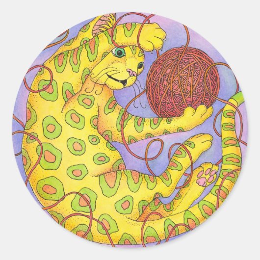 糸付遊きCAT ラウンドシール (正面)