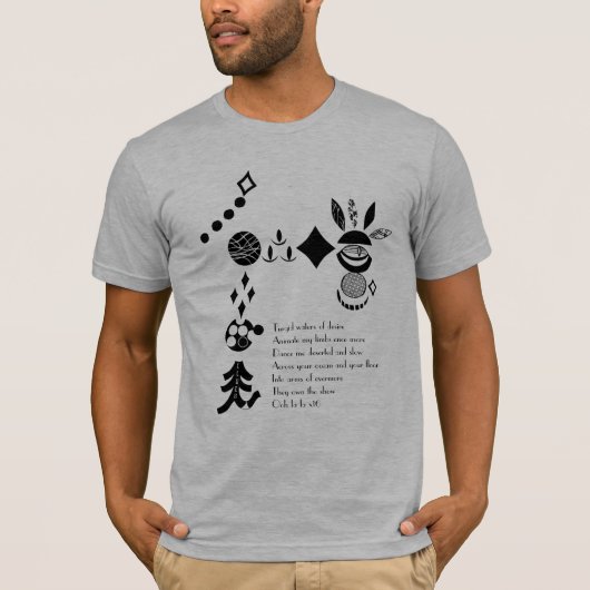 糸口バンドはステンシル及び叙情詩的なワイシャツ"駆け落ちします" Tシャツ (正面)