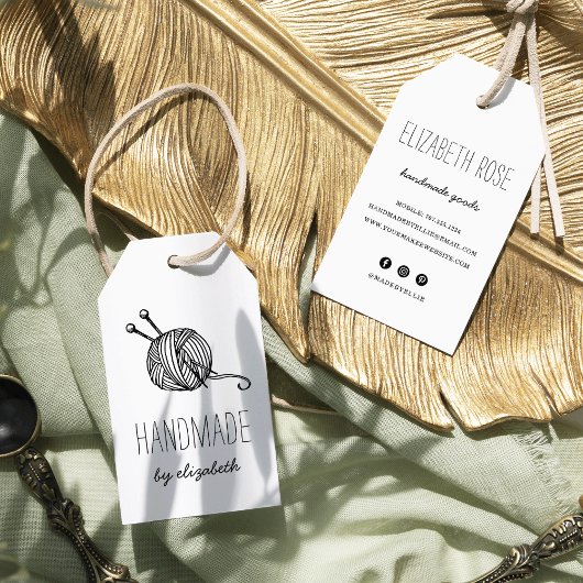糸手製素朴編み物クラフトクラフトラベル ギフトタグ