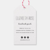 糸手製素朴編み物クラフトクラフトラベル ギフトタグ (裏面)