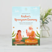 糸替え式の招待状 & 初めての聖なる糸をつける儀式(ウパナヤナ)の招待状 招待状 (スタンド正面)