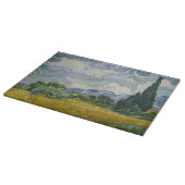 糸杉のある麦畑 ゴッホの油絵 カッティングボード (角)