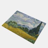 糸杉のある麦畑、油絵、ゴッホ ドアマット (アングル)