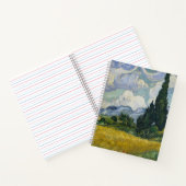 糸杉のある麦畑、油絵、ゴッホ ノートブック (内部)