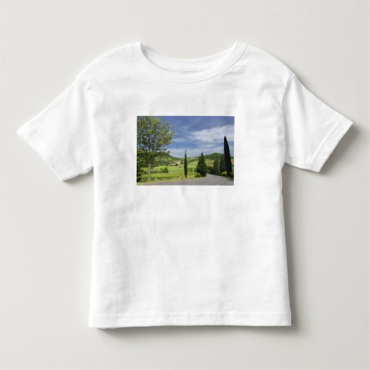 糸杉の間のカントリー・ロード トドラーTシャツ (正面)