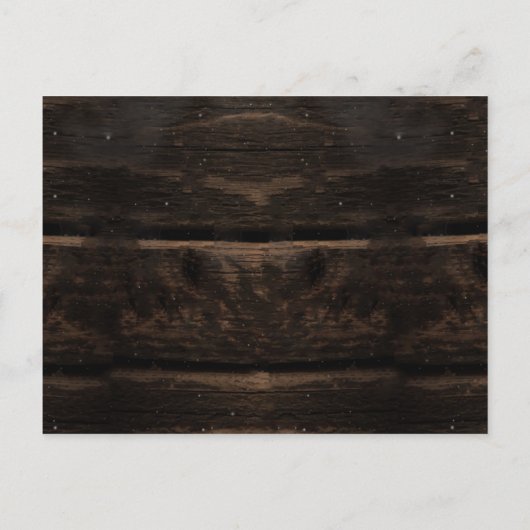 糸灯付素朴き木材結婚式招待状 インビテーションポストカード (裏面)