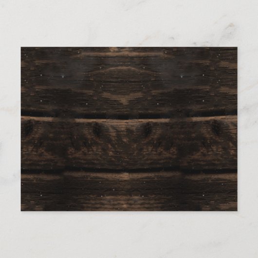 糸灯付素朴き木材結婚式招待状 インビテーションポストカード (裏面)