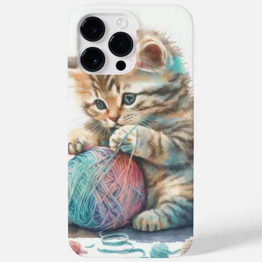 糸玉つき可愛い水彩柄 Case-Mate iPhoneケース (裏面)