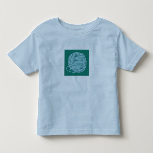 糸玉のライトブルーTシャツ トドラーTシャツ (正面)