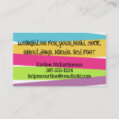 糸玉カラフルはビジネスカードを引く 名刺 (裏面)