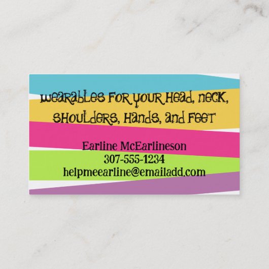 糸玉カラフルはビジネスカードを引く 名刺 (裏面)