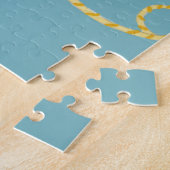 糸玉ストライプの付き玩具猫 ジグソーパズル (側面)