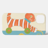 糸玉ストライプの付き玩具猫 Case-Mate iPhoneケース (裏面 (横))