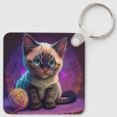 糸球付き美しい若子猫 キーホルダー (裏面)