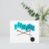 糸球付ヤーノホリック及び編み物針 ポストカード (スタンド正面)