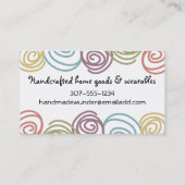 糸球編み機編み物針クラフトショー 名刺 (裏面)